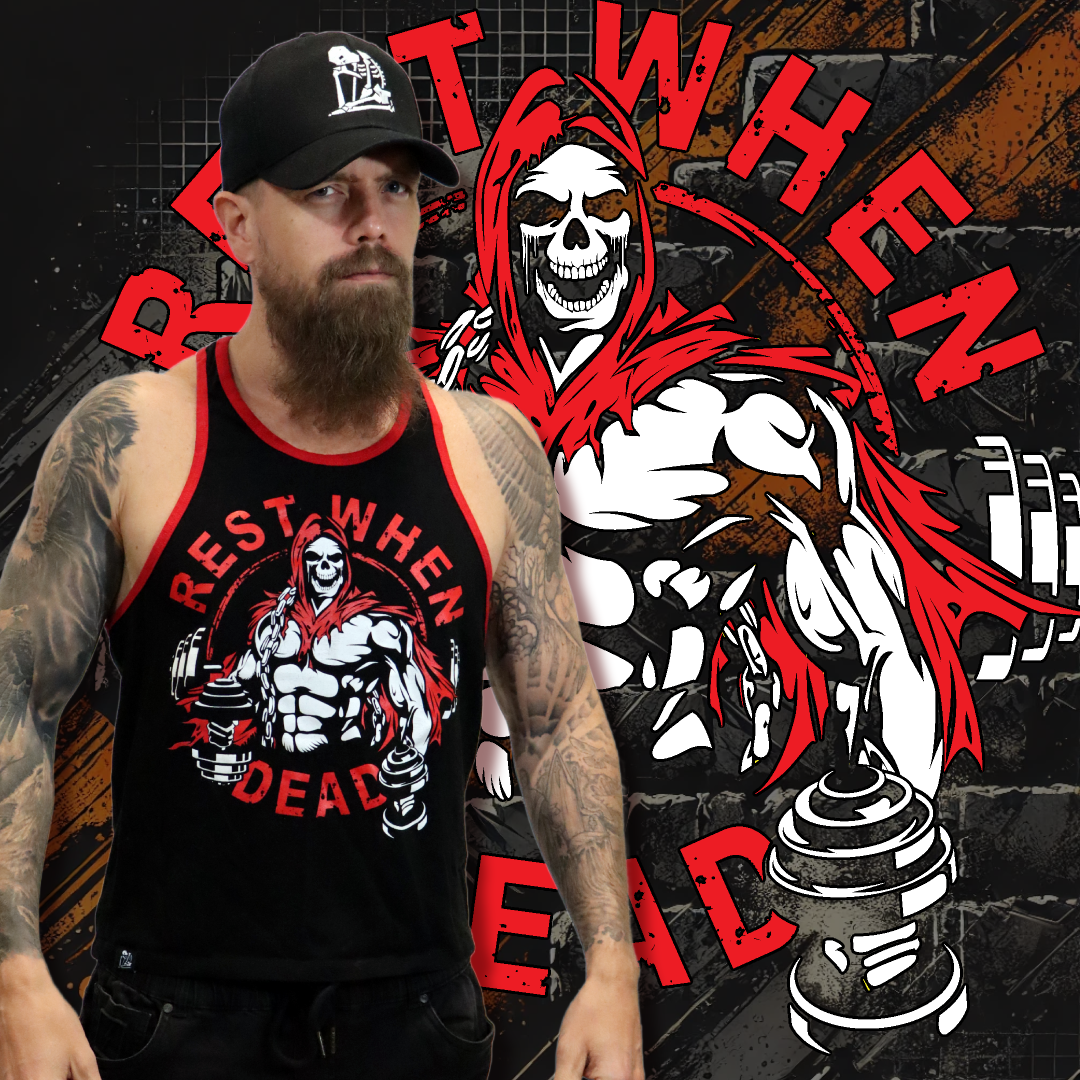 Rest When Dead - Jacked Reaper 2 Classic Tank - Black/Red