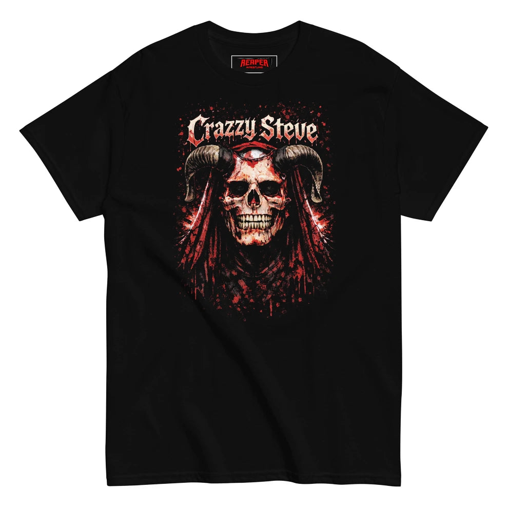 Reaper Wrestlng - Crazzy Steve - Demon Mask Tee