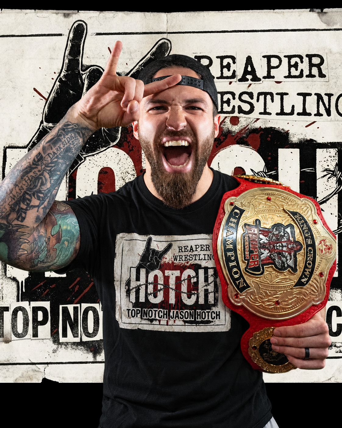 Reaper Wrestling - Jason Hotch Tee (Black)