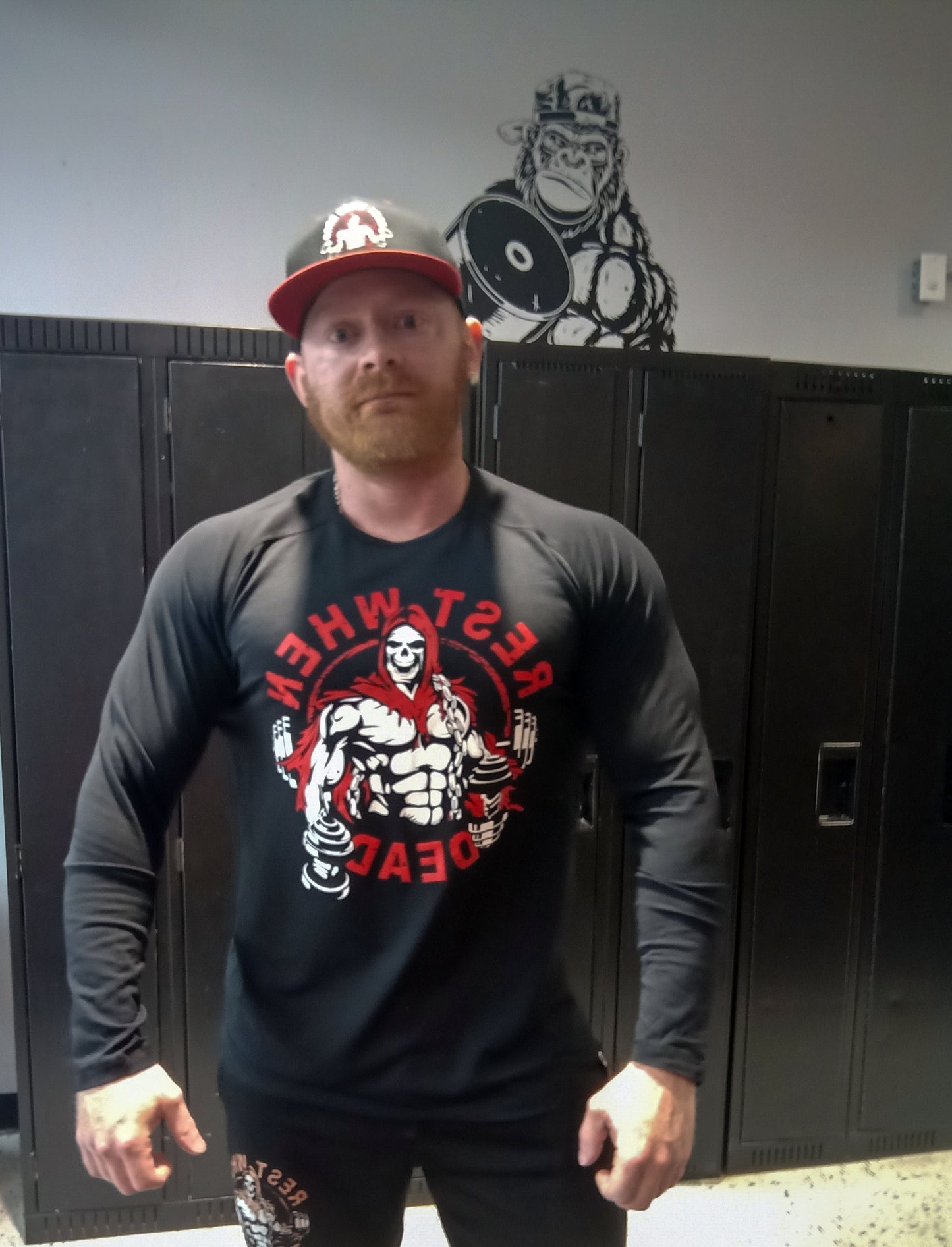 Rest When Dead - Reaper 2 - Long Sleeve Athletic Tee - Black