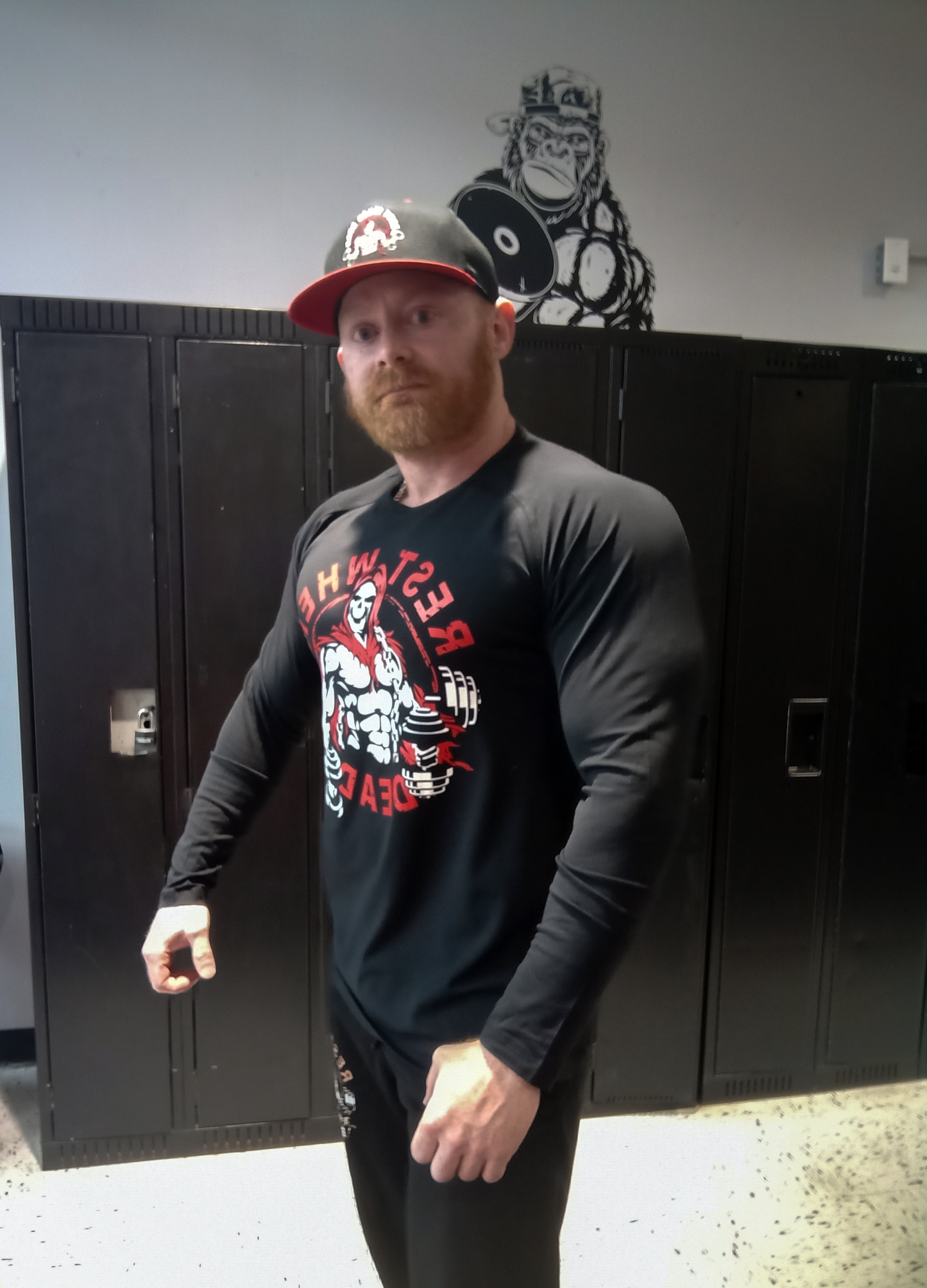 Rest When Dead - Reaper 2 - Long Sleeve Athletic Tee - Black