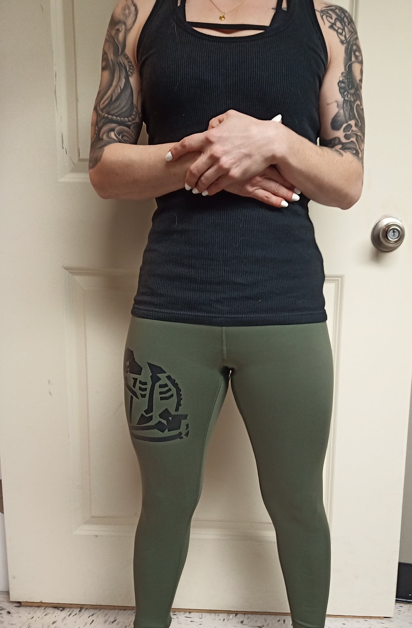Rest When Dead Women's Leggings - Army Green