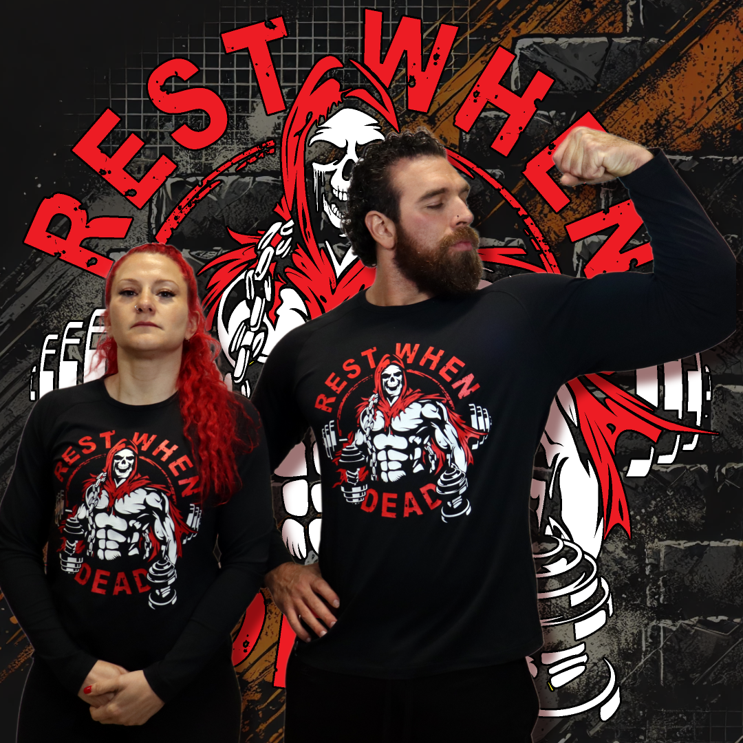 Rest When Dead - Reaper 2 - Long Sleeve Athletic Tee - Black