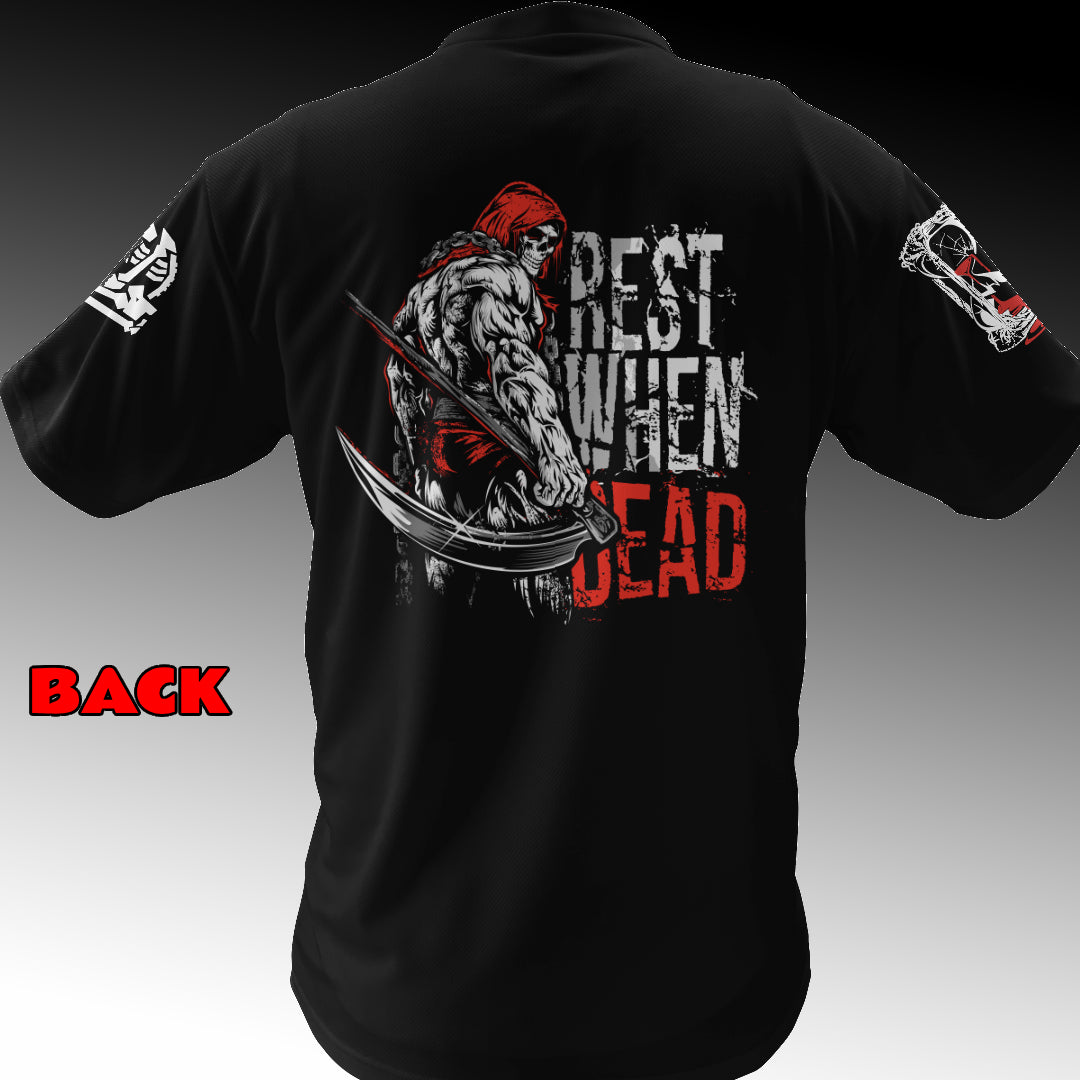 Rest When Dead - Short Sleeve Oversized Jersey Tee