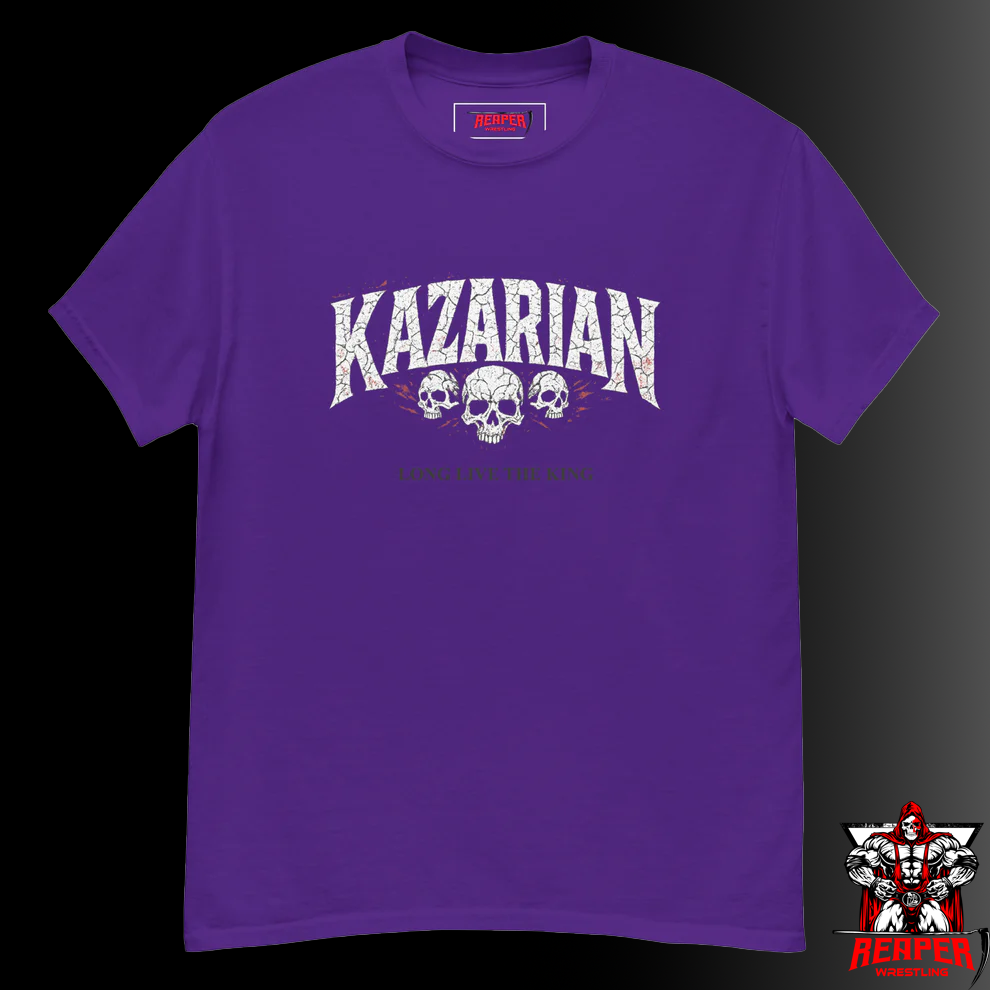 Reaper Wrestling - Frankie Kazarian - Long Live the King Tee (Purple)