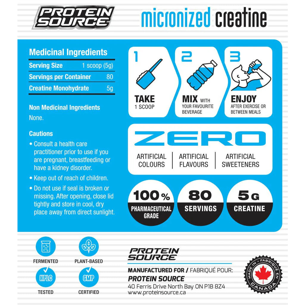 Protein Source - Micronized Creatine (80 Serv/400g)