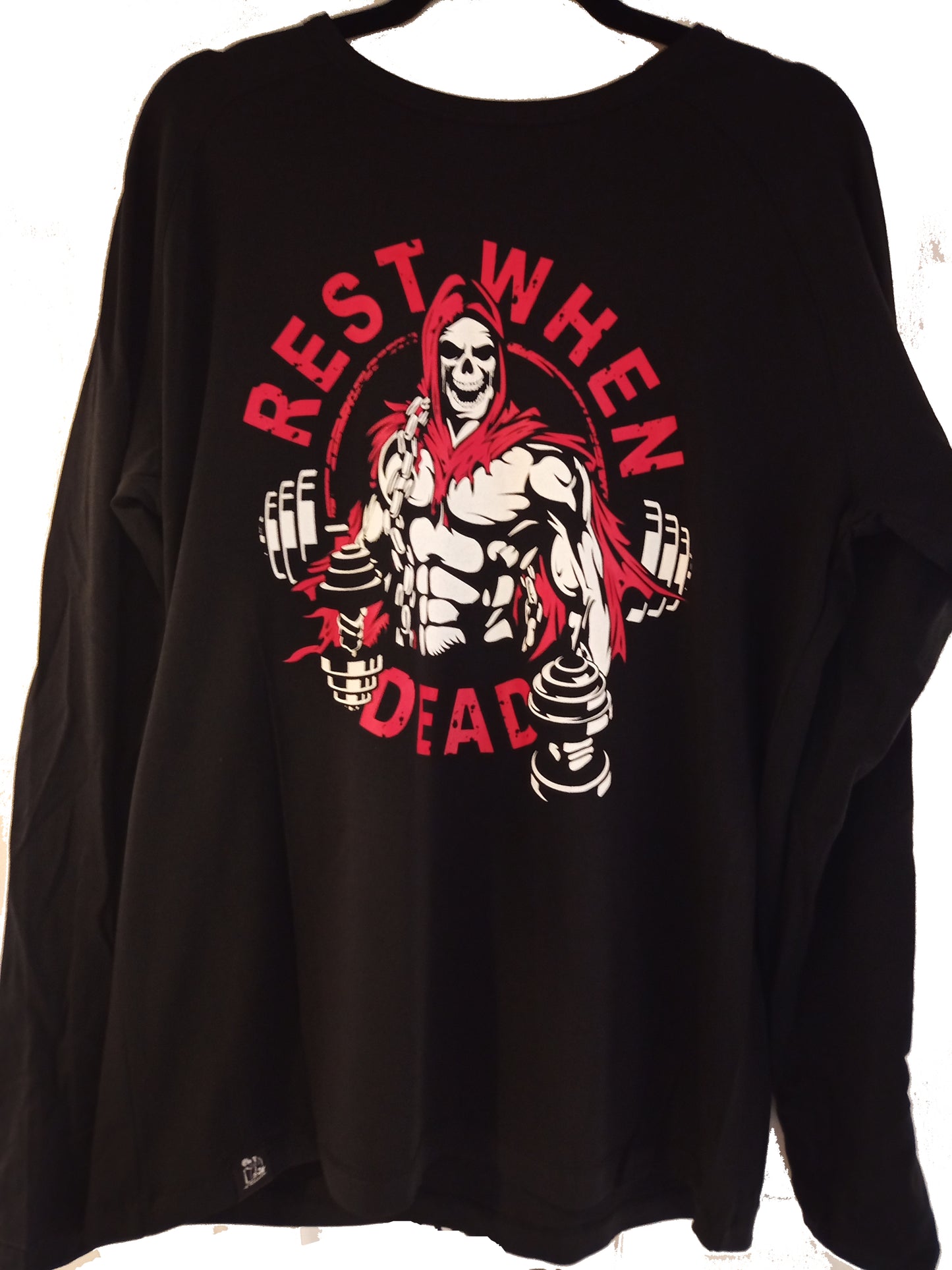 Rest When Dead - Reaper 2 - Long Sleeve Athletic Tee - Black