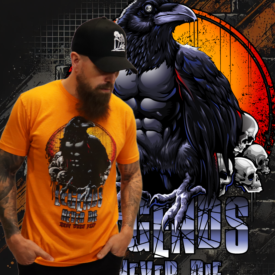 Rest When Dead - Legends Never Die Tshirt - Orange