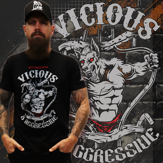 Rest When Dead - Vicious & Aggressive Tee - Black