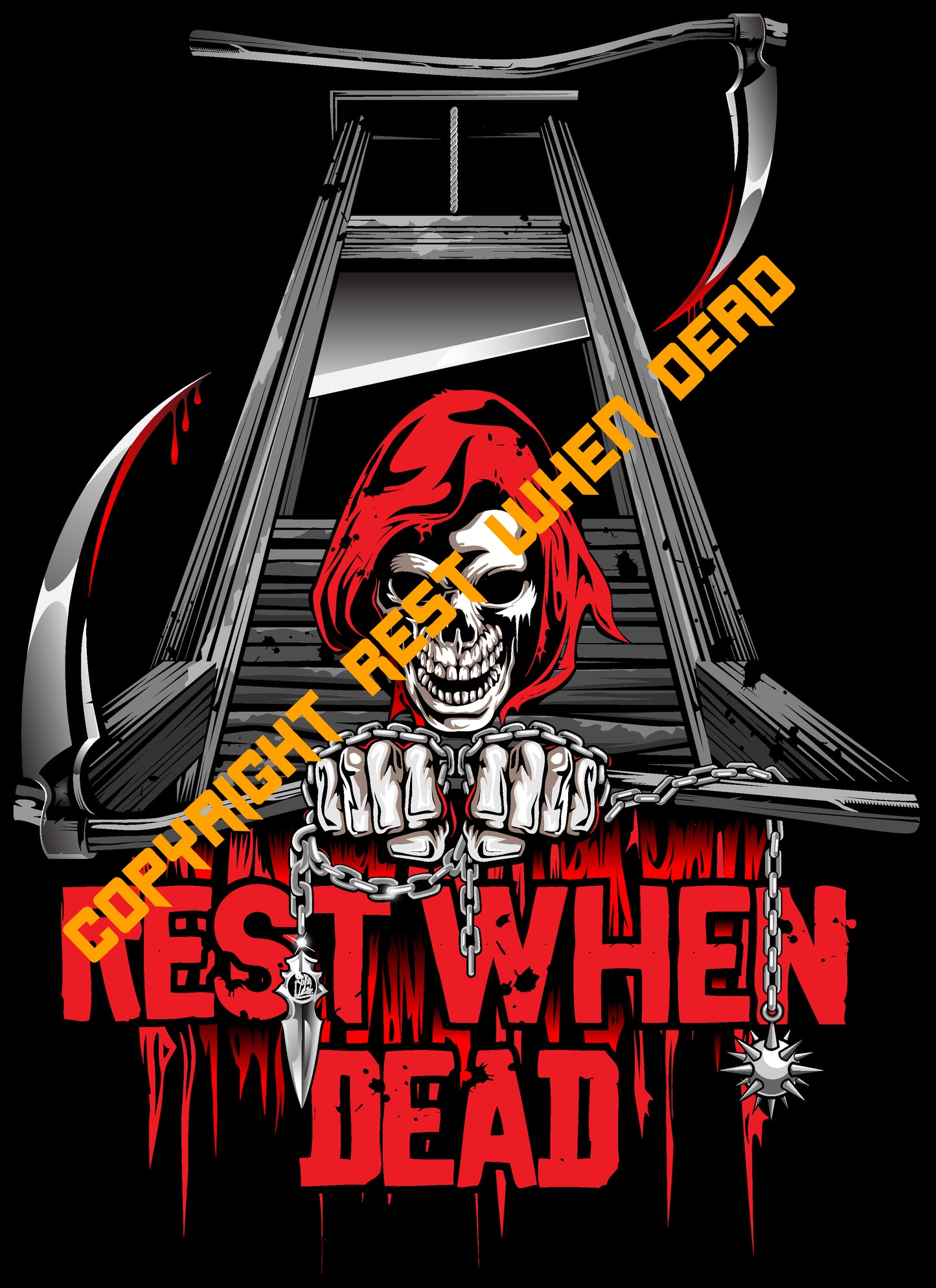 Rest When Dead - Reaper 3 Tee - Black
