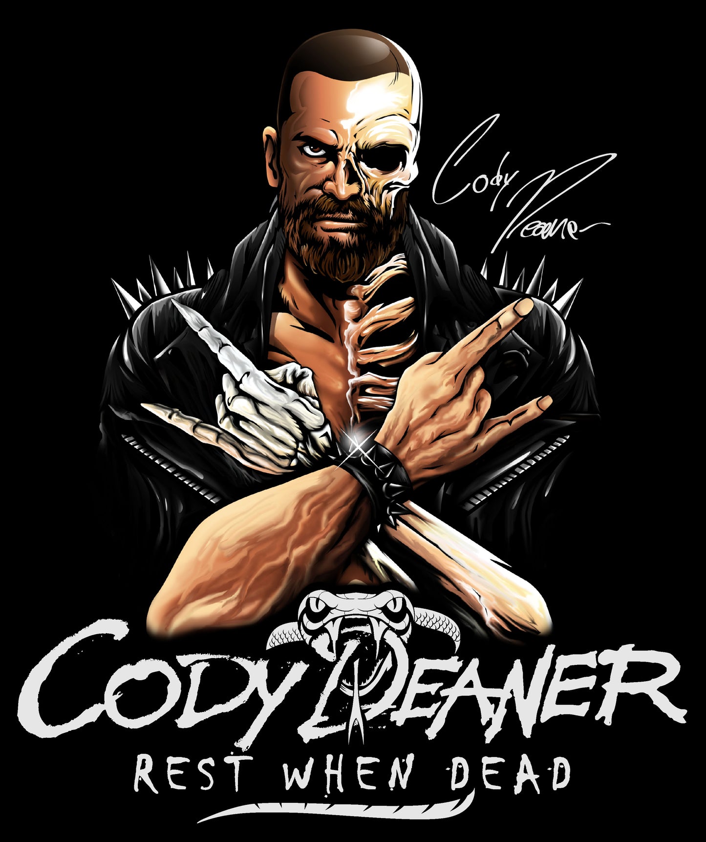 Rest When Dead Cody Deaner Signature Tee (Red)