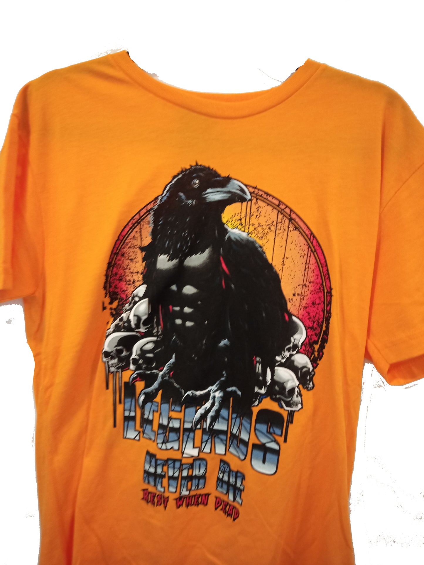 Rest When Dead - Legends Never Die Tshirt - Orange