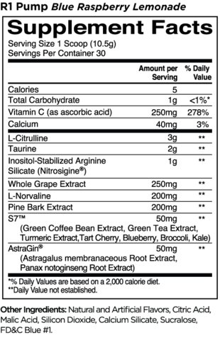 Rule1 Pump - Unflavored (30 serving)