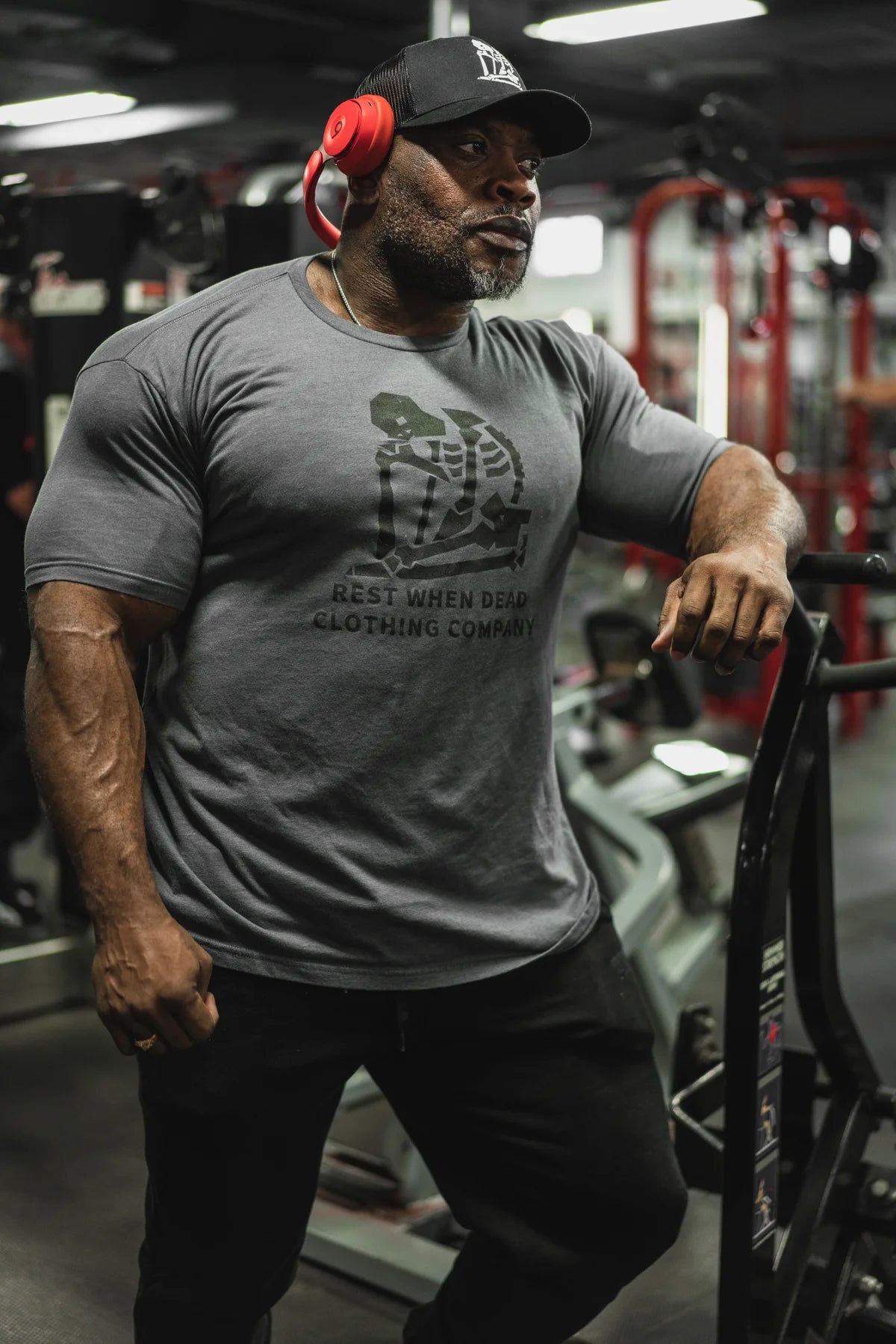 Rest When Dead - Classic Logo Tee - Heavy Metal Grey