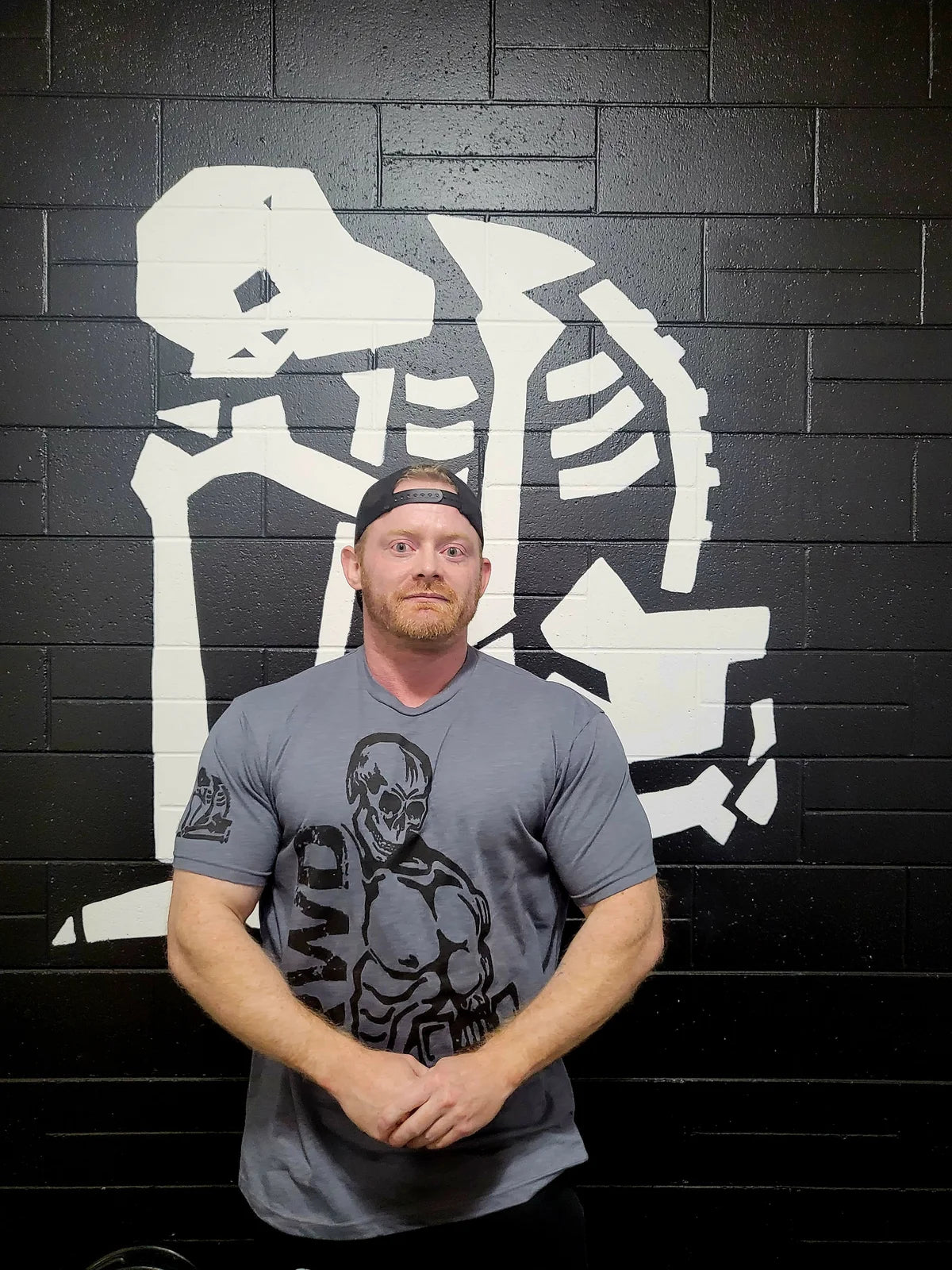 Rest When Dead - Jacked Skeleton Tee - Heavy Metal Grey