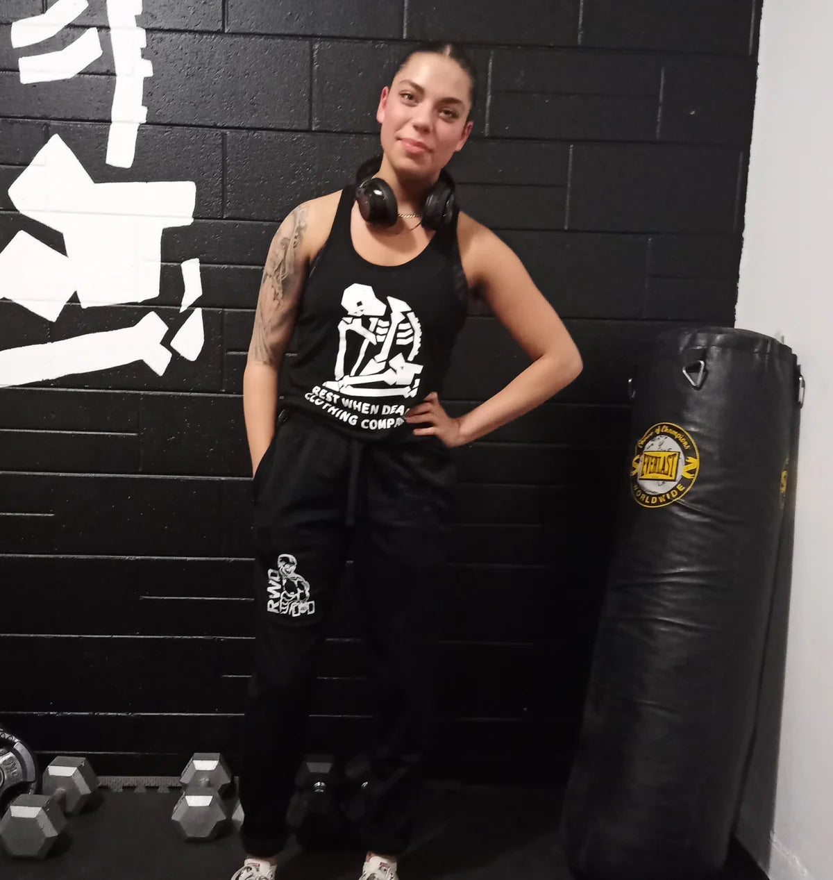 Rest When Dead - Womens Classic Logo Tank - Black