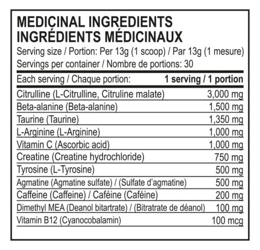 ONE LINE Supplements - Brain Freeze Pre Workout (30 Serv)