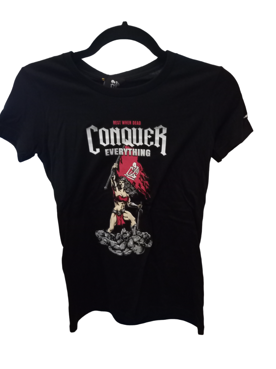 Rest When Dead Women's Shirt - Female Warrior - Black