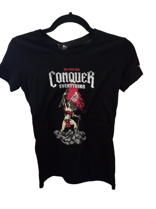 Rest When Dead Women's Shirt - Female Warrior - Black