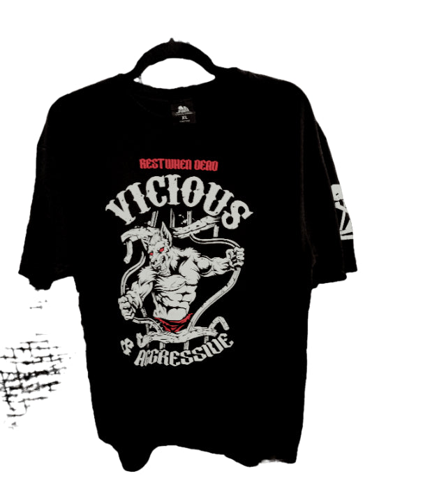 Rest When Dead - Vicious & Aggressive Tee - Black