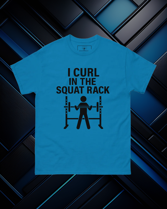 Grow Ugly Fitness Clothing - Curl in the Squat Rack (Blue)