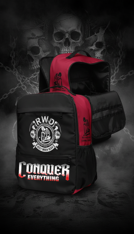 Rest When Dead - Backpack - Black/Red