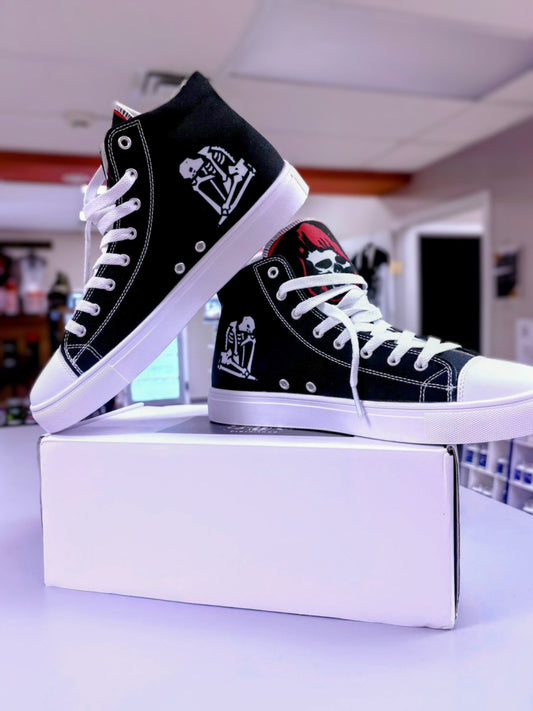 Rest When Dead = Men’s high top canvas shoes