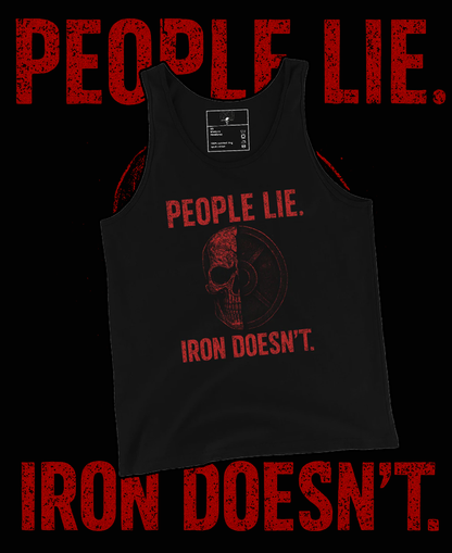Grow Ugly Fitness Clothing - People Lie Iron Doesn't - Black Tank