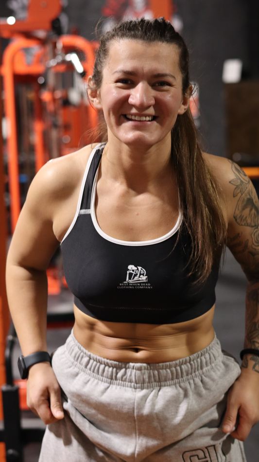 Rest When Dead - Women's Padded Sports Bra