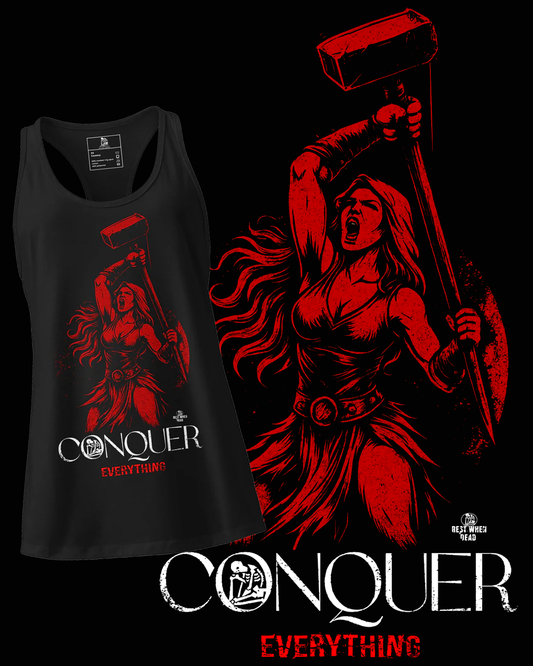 Rest When Dead - Women's Conquer Everything 3 Tank (black)