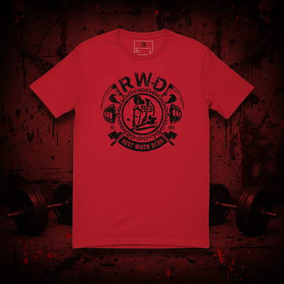Rest When Dead - Kneelng Skull 2 Tee (red)