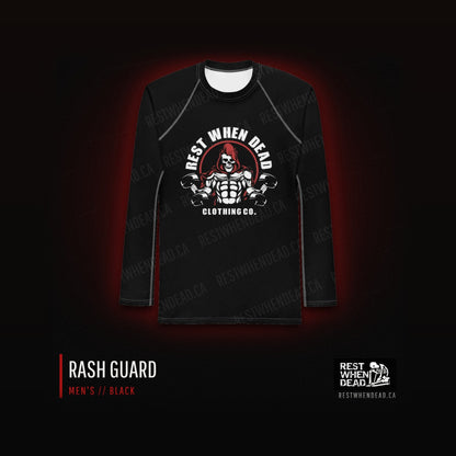 Rest When Dead men's rash guard, black