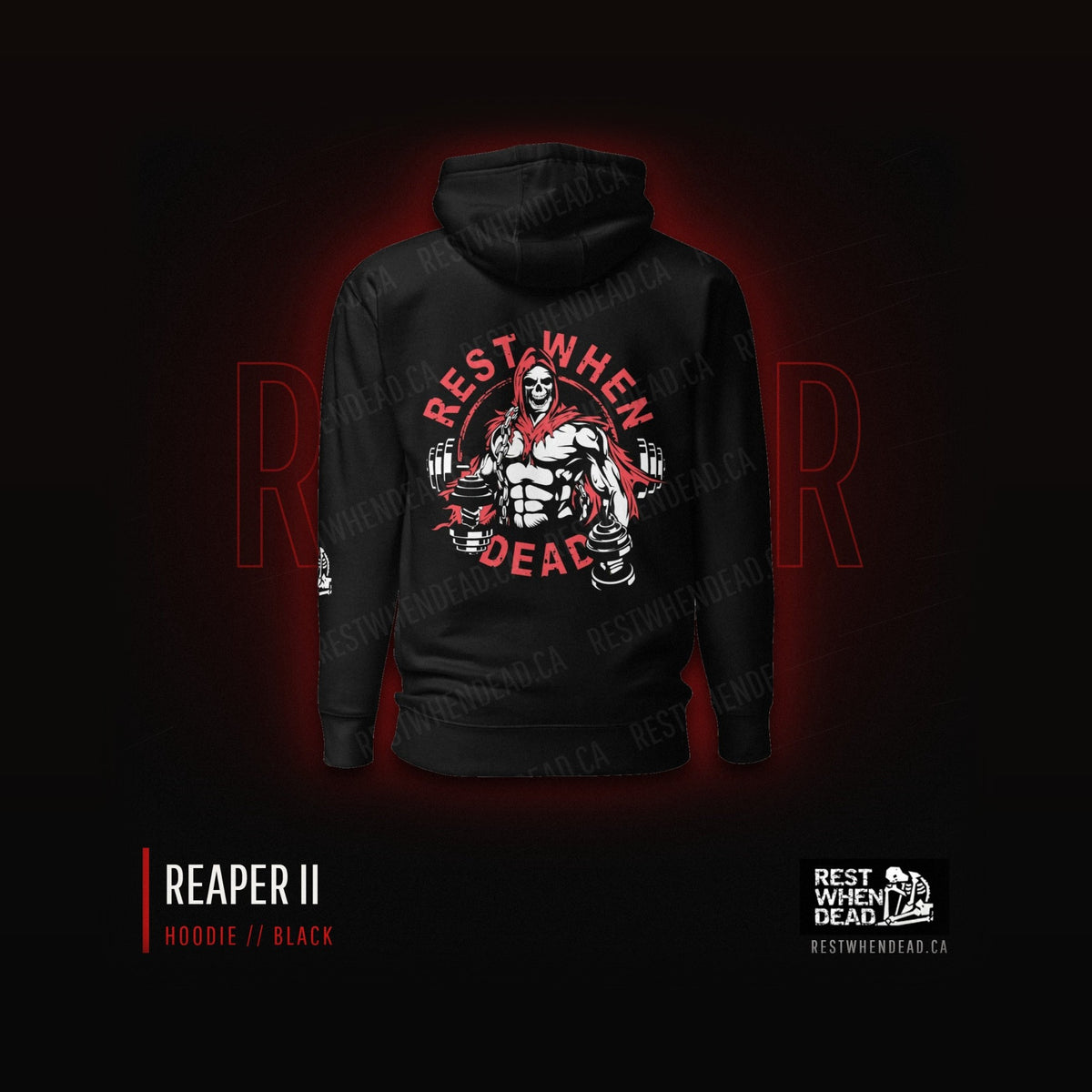 Rest When Dead Reaper II hoodie, black