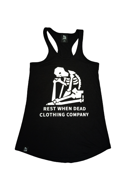Rest When Dead - Womens Classic Logo Tank - Black