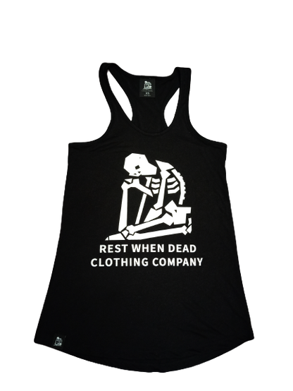 Rest When Dead - Womens Classic Logo Tank - Black
